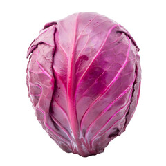 Head of red cabbage on a transparent background. Isolated object. Element for design