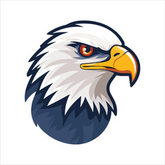 Eagle in red and blue color vector,