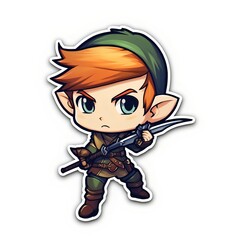 Sticker of a elf hunter