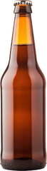 Beer bottle brown isolated. Generative AI.