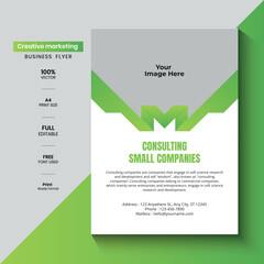 Green Gradient Corporate Business Consulting Flyer