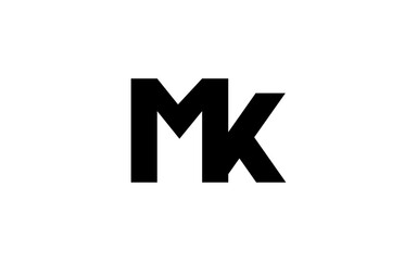 MK letter logo template
