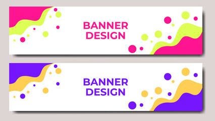 Abstract banner design template for social media banner