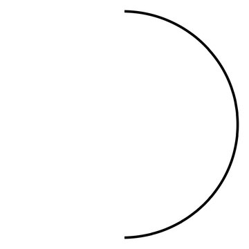 Semi circle Right side Png material stuff Infographic Elements text geometric design