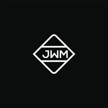 JWM letter design for logo and icon.JWM monogram logo.vector illustration with black background.