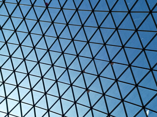 abstract of architecture glass roof for background used