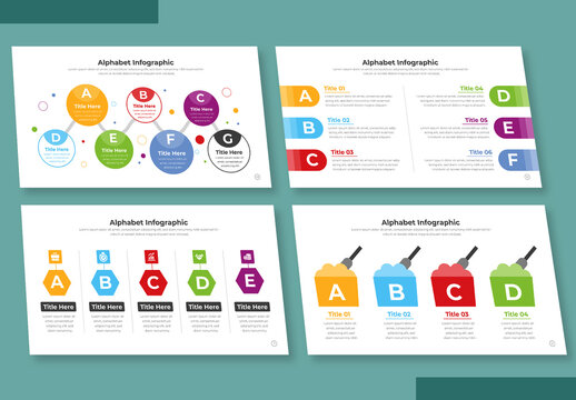 Alphabet Infographic Presentation Layout Template