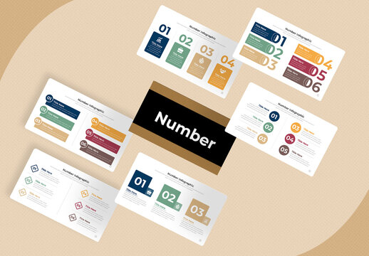Mulitpurpose Number Infographic With Sqaure Shapes Layout
