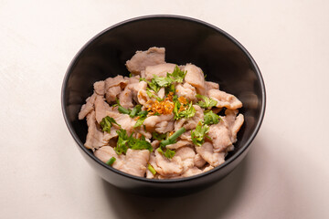 Steamed pork and Meat ball Spicy Dip