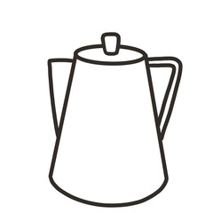 Outline teapot camping elements 
