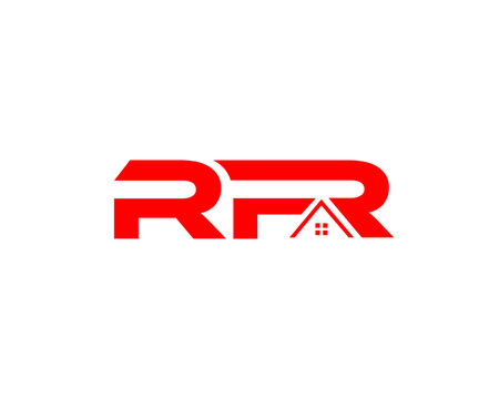 RFR TYPOGRAPHY REAL ESTATE LOGO ICON CONSTRUCTION ARCHITECTURE BUILDING LOGO