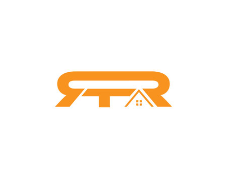 RTR TYPOGRAPHY REAL ESTATE LOGO ICON CONSTRUCTION ARCHITECTURE BUILDING LOGO