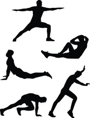 Men's gymnastics, training vector eps 10