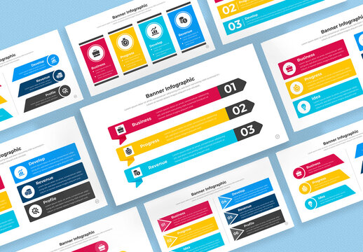 Digital Business Banner Infographic Layout