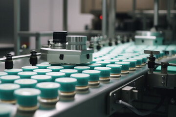 Obraz premium medicine cosmetic product beauty cream laboratory jar research care bottle. Generative AI.