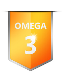 Omega 3 shield with orange background