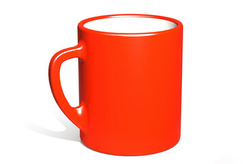 Red cup for drinking isolated
