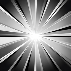 Abstract black and white rays background. 