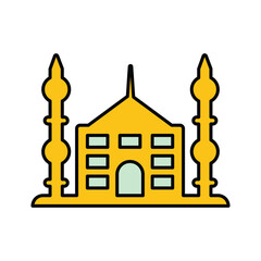 Academy, building, cambridge icon.