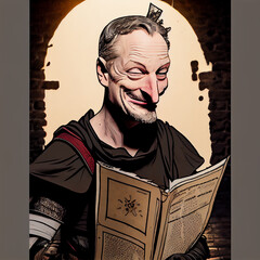 King Arthur style man portrait