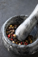 peppercorns of different colors