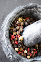 peppercorns of different colors