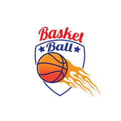 design logo sports basketball vector illustration