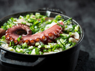 Octopus Rice Bowl with Chives	