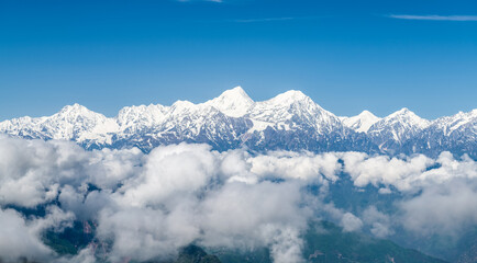 Obraz na płótnie Canvas Niubei Mountain sea of clouds in Western Sichuan plateau, Sichuan province, China.