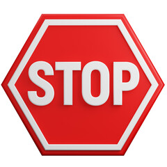 stop sign 3d illustration
