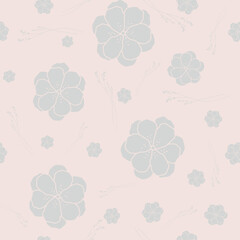 Minimal Floral Seamless Patterns