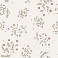 Minimal Floral Seamless Patterns