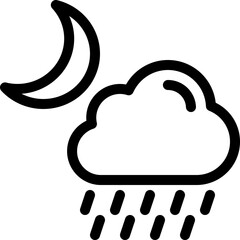 rainy night icon
