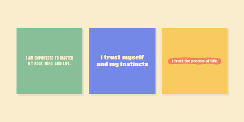Affirmation Posters. Positive inspirational quote. Affirmation on a pastel green background. Lettering wall art.