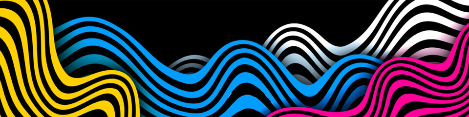 Modern abstract background with color wave lines. Curved stripes layer background. Vector EPS 10