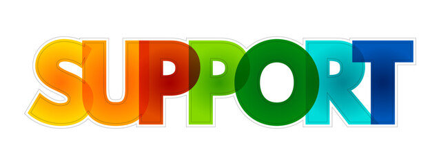 Support colorful text quote, concept background