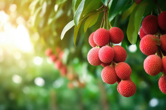 lychees in garden