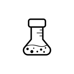 A flask for chemistry icon , vector sign design. Elixir. Heat. Healt point. Manna point