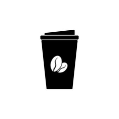 Paper cup . black sign design