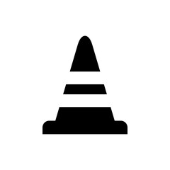Road cones icon ,black sign design. Traffic cone vector sign design