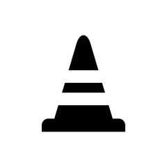 Road cones icon ,black sign design. Traffic cone vector sign design