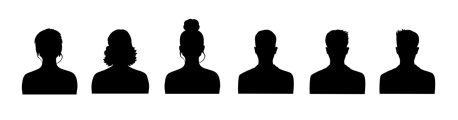  Profile Pictures Collection. Avatar icons set. Male and female