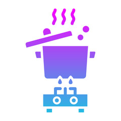 Boil Glyph Gradient Icon