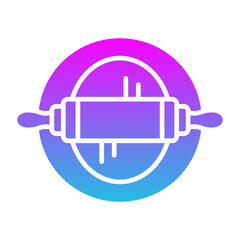 Bake Glyph Gradient Icon