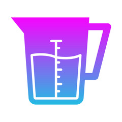 Measuring cup Glyph Gradient Icon