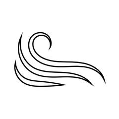Wind icon vector. weather illustration sign. Wave symbol or logo.