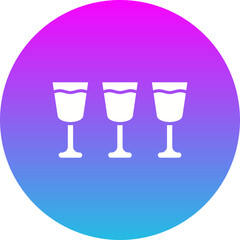 Glass Gradient Circle Glyph Inverted Icon