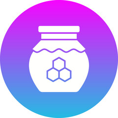 Honey Gradient Circle Glyph Inverted Icon