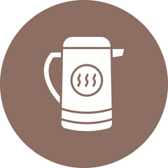 Thermos Multicolor Circle Glyph Inverted Icon