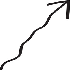 decoration hand drawn arrow illustration.